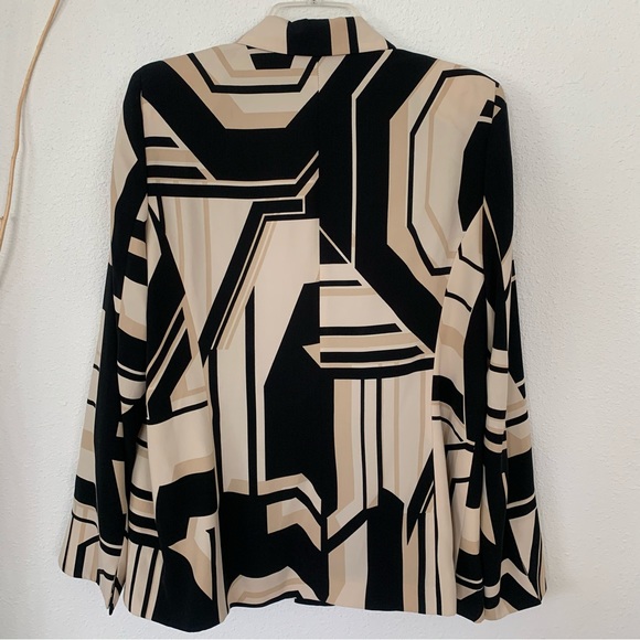 French Designer Weill Black Cream Abstract Modernist Tailored Blazer Archival - Picture 5 of 10